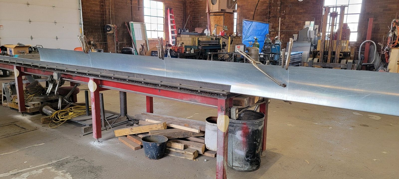 Inside the metal shop
